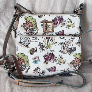 Dooney & Bourke White Disney Sketch Print Crossbody Bag